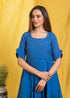 BLUE PLEAT DRESS